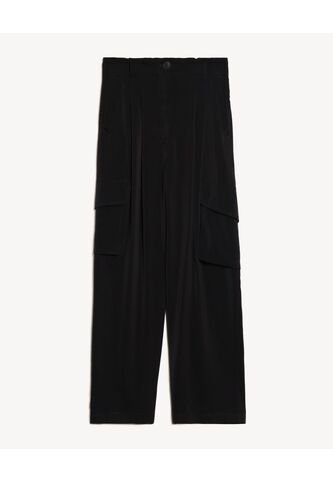 Pantalon Tipo Cargo  Para Mujer Negro Seven Seven Seven Seven