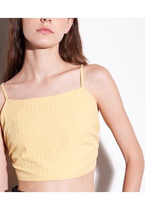 Blusa Para Mujer Manga Sisa Color Amarillo  Marca Seven Seven #28123639