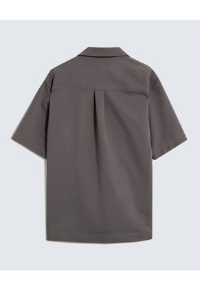 Camisa Resort Oversize  Para Hombre Gris Seven Seven