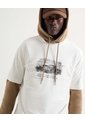 Camiseta Estampado Retro  Para Hombre Marfil Seven Seven de Seven Seven