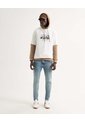 Camiseta Estampado Retro  Para Hombre Marfil Seven Seven de Seven Seven