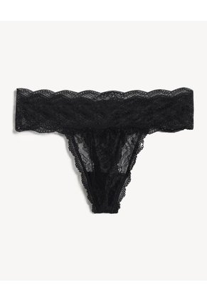 Panty Para Mujer Tanga Color Negro Marca Seven Seven #28800118