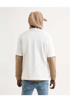 Camiseta Estampado Retro  Para Hombre Marfil Seven Seven