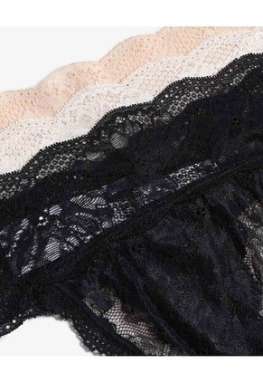 Panty Para Mujer Tanga Color Negro Marca Seven Seven #28800118