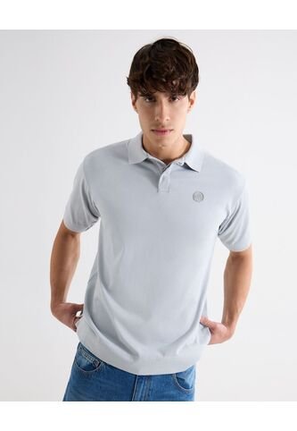 Polo Para Hombre Cuello Tejido Sin Bolsillo Color Azul Marca Seven Seven #45110900 Seven Seven