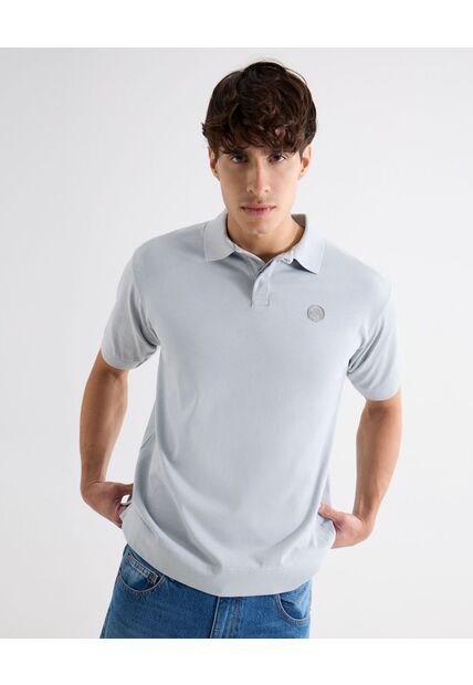 Polo Para Hombre Cuello Tejido Sin Bolsillo Color Azul Marca Seven Seven #45110900