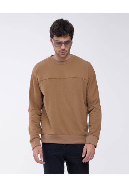 Buzo Para Hombre Cuello Redondo Color Camel Marca Seven Seven #45060608