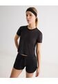 Camiseta Deportiva En Mesh  Para Mujer Negro Seven Seven de Seven Seven