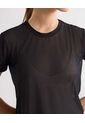 Camiseta Deportiva En Mesh  Para Mujer Negro Seven Seven de Seven Seven