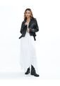 Chaqueta Tipo Biker   Para Mujer Negro Seven Seven de Seven Seven