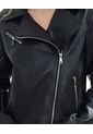 Chaqueta Tipo Biker   Para Mujer Negro Seven Seven de Seven Seven