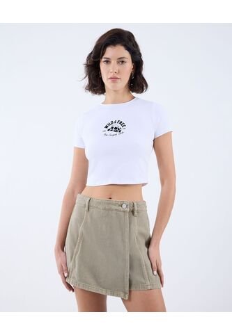 Camiseta Para Mujer Manga Corta Color Blanco Marca Seven Seven #28096097 Seven Seven