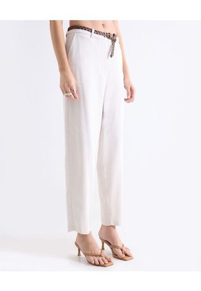 Pantalón Sastrero Con Pretina Clásica Para Mujer Crema Seven Seven