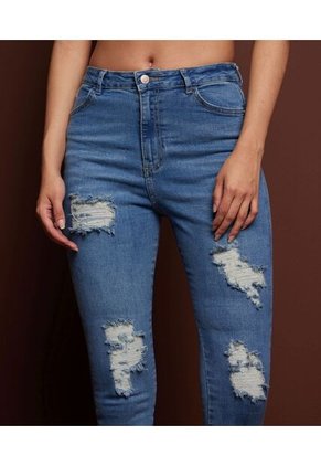 Jean Para Mujer Skinny Color Azul Medio Marca Seven Seven #28160693