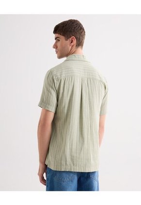 Camisa Resort Estampada  Para Hombre Verde Seven Seven