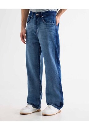 Jean Loose Tono Medio  Para Hombre Azul Seven Seven