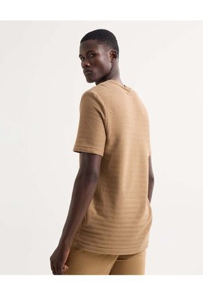 Camiseta Tejida Texturizada  Para Hombre Camel Seven Seven