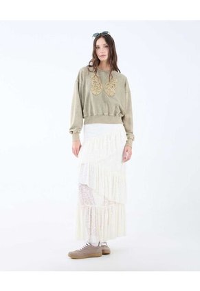 Buzo Para Mujer Cuello Redondo Color Verde  Marca Seven Seven #28060445