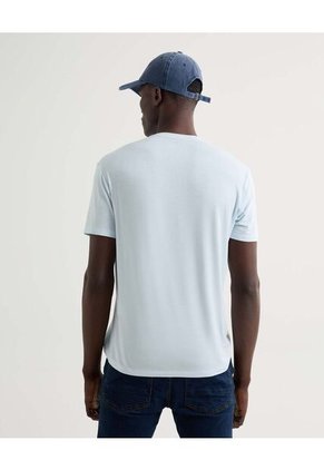 Camiseta Para Hombre Manga Corta Cuello Redondo Color Celeste Marca Seven Seven #45092674