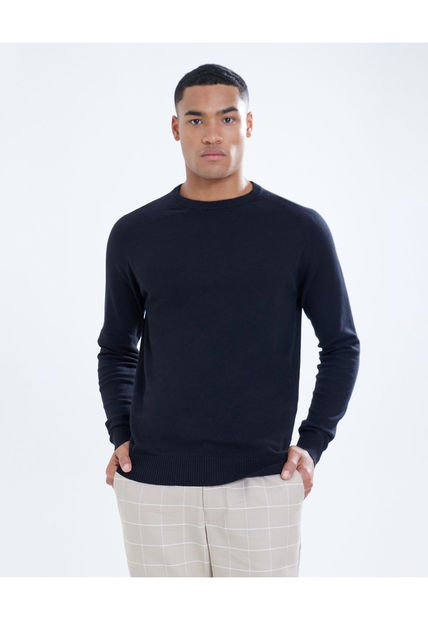 Saco Para Hombre Cuello Redondo Color Negro Marca Seven Seven #45330223
