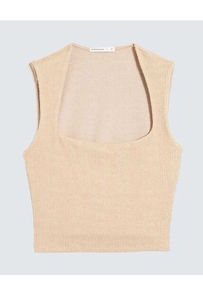 Camiseta Para Mujer Manga Sisa Moda Color Beige Marca Seven Seven #28096277