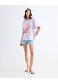 Camiseta Oversize Estampada  Para Mujer Lila Seven Seven de Seven Seven