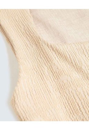 Camiseta Para Mujer Manga Sisa Moda Color Beige Marca Seven Seven #28096277