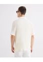 Camisa Relaxed Texturizada  Para Hombre Marfil Seven Seven de Seven Seven