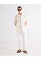 Camisa Relaxed Texturizada  Para Hombre Marfil Seven Seven de Seven Seven
