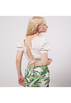 Camiseta Para Mujer Manga Corta Color Crudo Marca Seven Seven #28095678