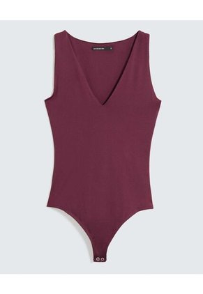 Camiseta Para Mujer Manga Sisa Cuello V Color Vino Marca Seven Seven #28096267