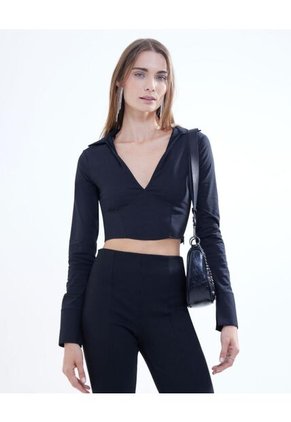 Blusa Para Mujer Manga Larga Color Negro Marca Seven Seven #28123863