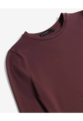 Camiseta  Para Mujer Manga Larga Cuello Redondo Color Café Marca Seven Seven #28097599