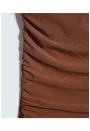 Camiseta Para Mujer Manga Sisa Color Cafe Oscuro Marca Seven Seven #28096127