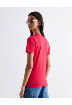 Camiseta Gráfico Tecla Control  Para Mujer Rojo Seven Seven
