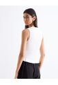 Blusa Ajustada Texturizada  Para Mujer Blanco Seven Seven de Seven Seven