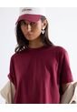 Camiseta Corta Silueta Amplia  Para Mujer Vino Seven Seven de Seven Seven