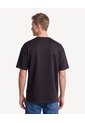 Camiseta Pesada Cortes Frontales  Para Hombre Negro Seven Seven de Seven Seven