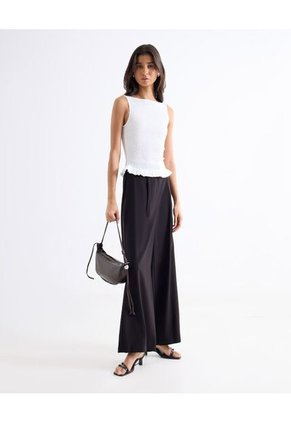 Blusa Ajustada Texturizada  Para Mujer Blanco Seven Seven