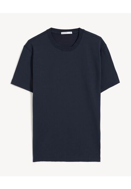 Camiseta Regular Fit Atemporal  Para Hombre Azul Seven Seven