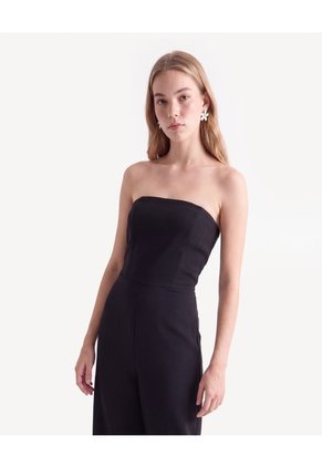 Enterizo Strapless Culotte  Para Mujer Negro Seven Seven