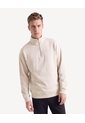 Buzo Relaxed Halfzipper Texturizado  Para Hombre Taupe Seven Seven de Seven Seven