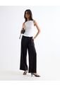 Pantalón Tiro Alto Con Prenses  Para Mujer Negro Seven Seven de Seven Seven