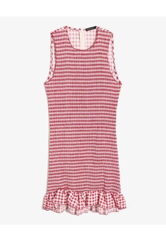 Vestido Mini Ajustado Cuadros  Para Mujer Rojo Seven Seven Seven Seven