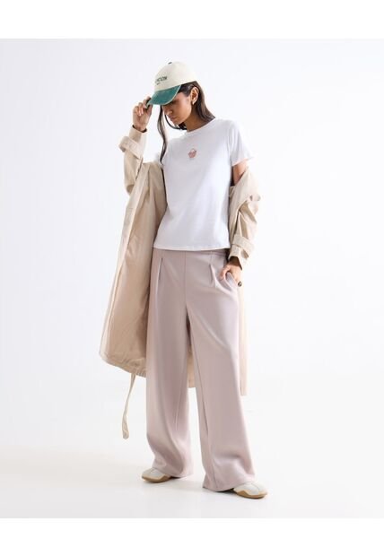 Pantalón Sudadera Encauchada  Para Mujer Vino Seven Seven