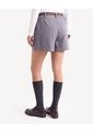 Skort Con Cinturón Removible  Para Mujer Gris Seven Seven de Seven Seven