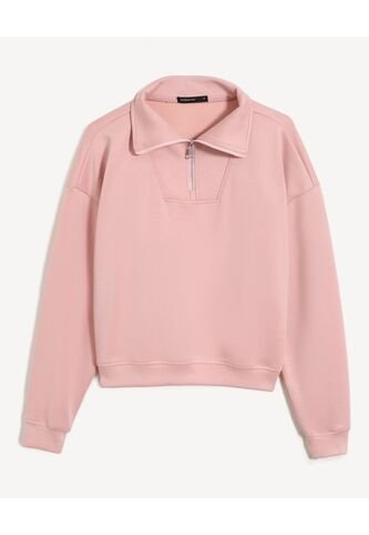 Buso Half Zipper  Para Mujer Rosado Seven Seven Seven Seven