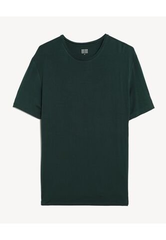 Camiseta Slim Fit Cuello Redondo  Para Hombre Verde Seven Seven Seven Seven