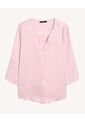 Blusa Cuello V Mangas Ajustables  Para Mujer Rosado Seven Seven de Seven Seven