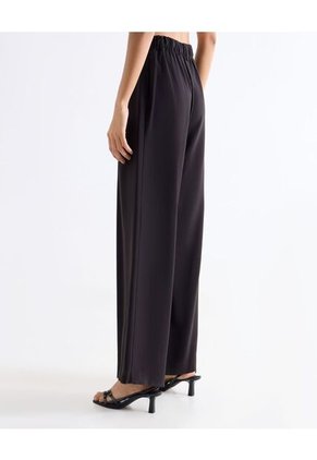 Pantalón Tiro Alto Con Prenses  Para Mujer Negro Seven Seven